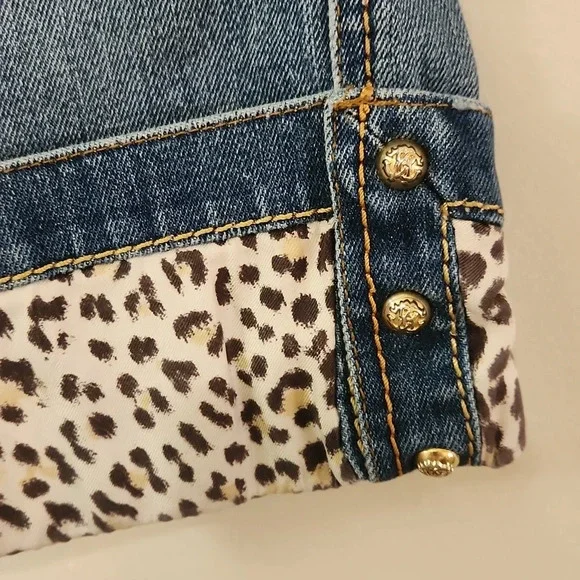 Vintage Roberto Cavalli Capri Jeans Leopard print Size 44 (italian) 8 in US - Picture 3 of 5